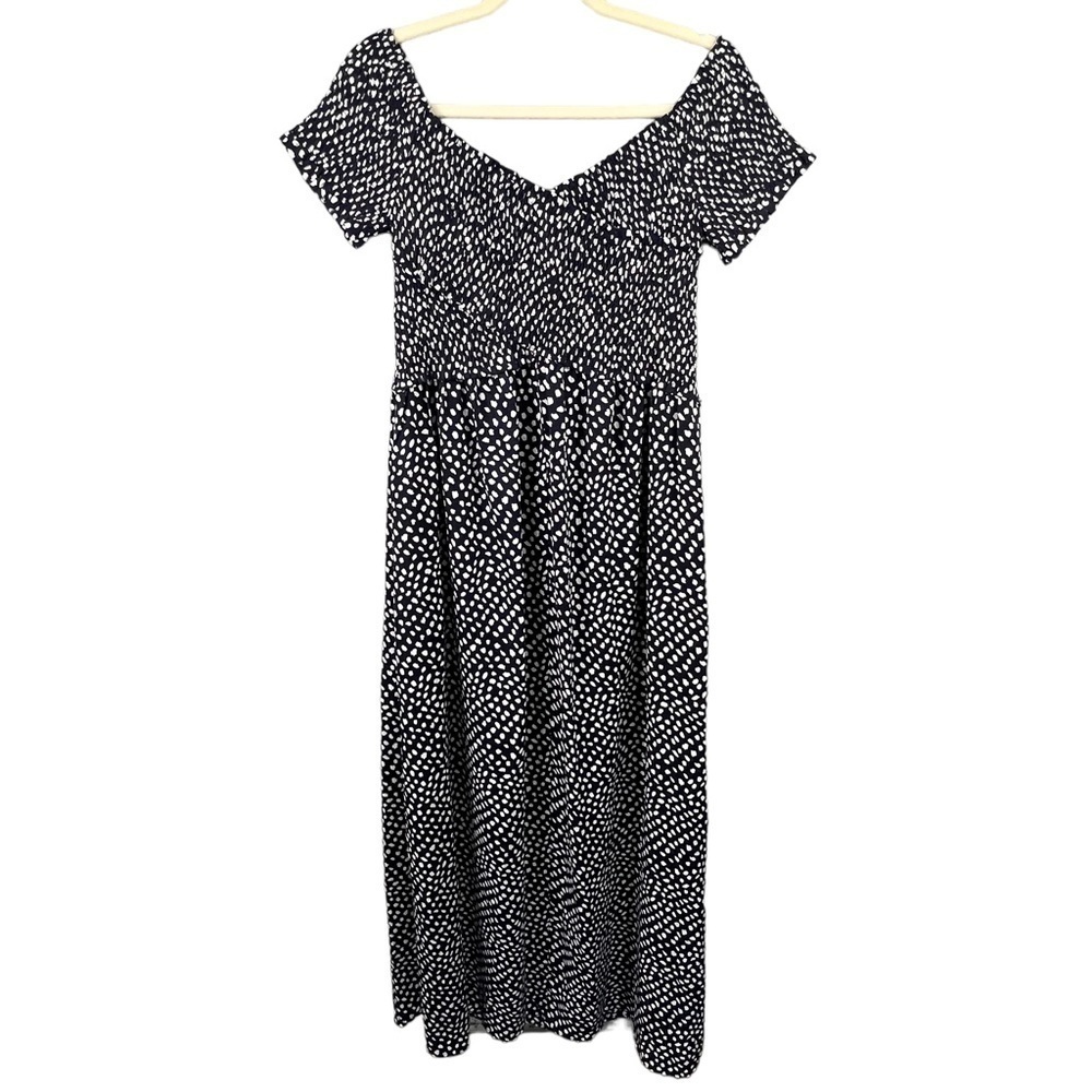 Flawless Women's Off the shoulder Maxi Dress Slit Sides Pockets Size Large
